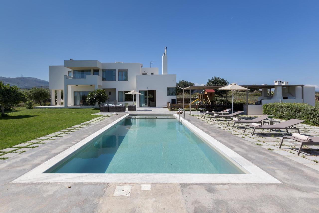 Lux Villa Mia With Heated Pool, 2Km To Beach & Childrens Area! Mikro Metochi Eksteriør billede