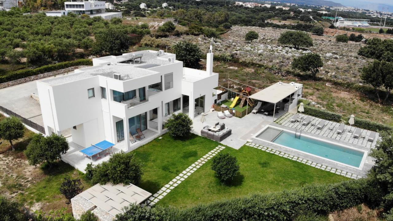 Lux Villa Mia With Heated Pool, 2Km To Beach & Childrens Area! Mikro Metochi Eksteriør billede