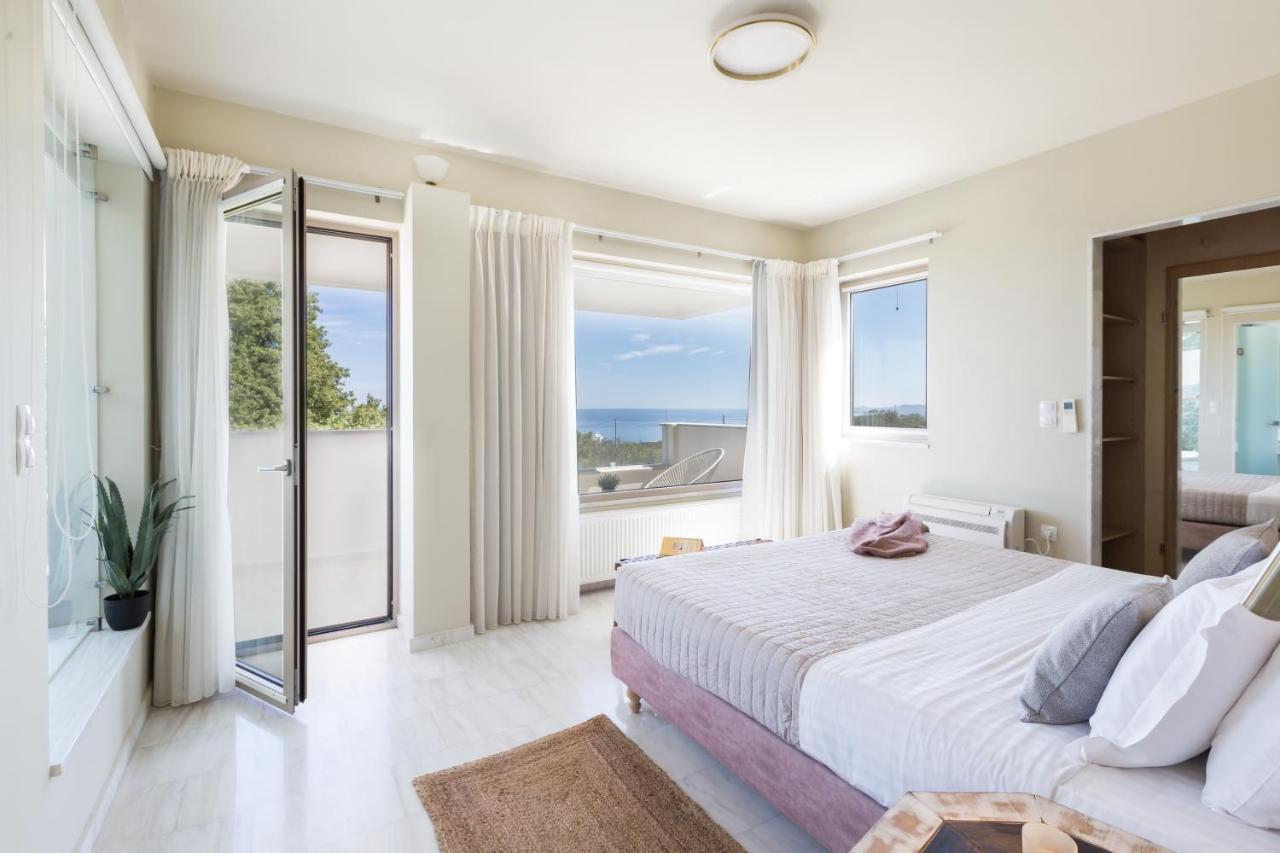 Lux Villa Mia With Heated Pool, 2Km To Beach & Childrens Area! Mikro Metochi Eksteriør billede