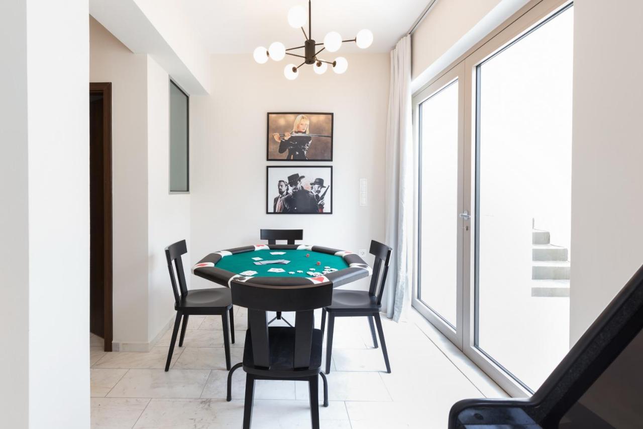 Lux Villa Mia With Heated Pool, 2Km To Beach & Childrens Area! Mikro Metochi Eksteriør billede
